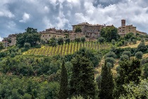 View up to Montalcino Tuscany